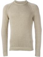 Massimo Alba Crew Neck Jumper, Men's, Size: S, Nude/neutrals, Cotton