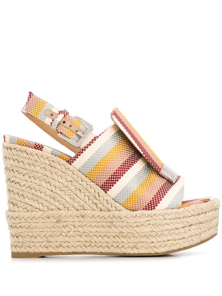 Sergio Rossi Sr1 Wedge Sandals - Neutrals