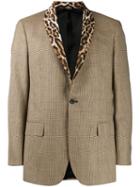R13 Houndstooth Check Blazer - Neutrals