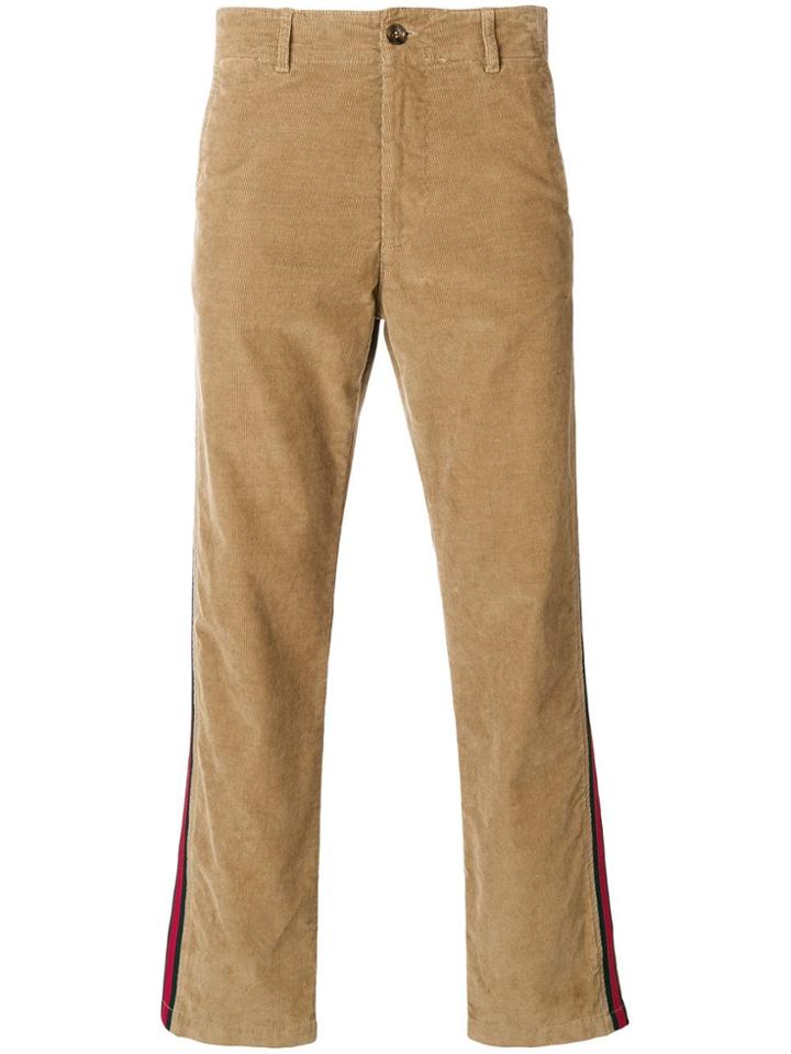 Gucci Web Trim Trousers - Brown