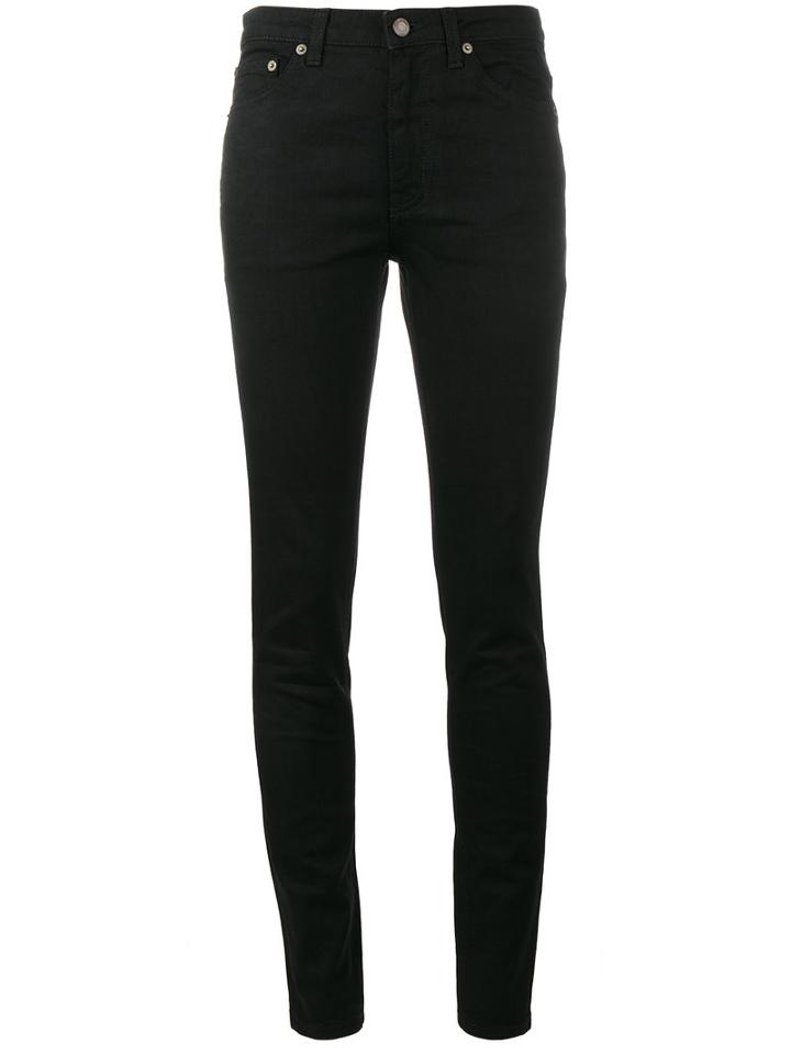 Saint Laurent Classic Skinny Jeans, Women's, Size: 28, Black, Cotton/spandex/elastane