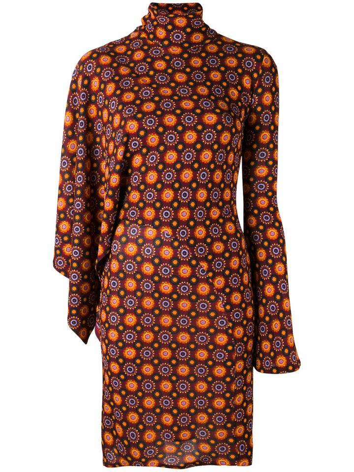 Givenchy - Geometric Print Dress - Women - Silk/acetate/viscose - 40, Pink/purple, Silk/acetate/viscose