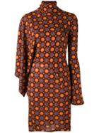 Givenchy - Geometric Print Dress - Women - Silk/acetate/viscose - 40, Pink/purple, Silk/acetate/viscose