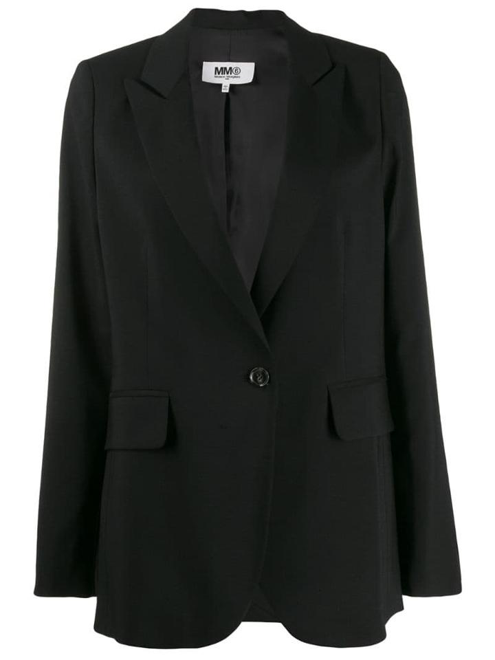 Mm6 Maison Margiela Relaxed Fit Blazer - Black