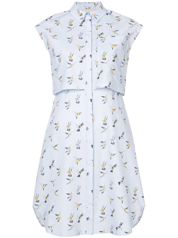 Carolina Herrera Hummingbird Shirt Dress - Blue