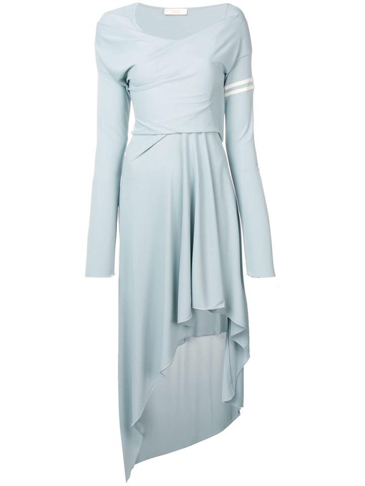Ssheena Draped Asymmetric Dress - Blue