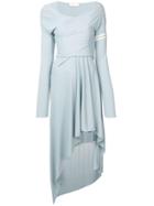 Ssheena Draped Asymmetric Dress - Blue