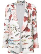 Patbo Flying Fish Print Tuxedo Blazer - White