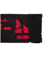 Off-white Black Bat Wool Blend Scarf