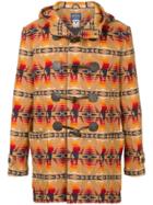Hysteric Glamour Printed Duffle Coat - Brown