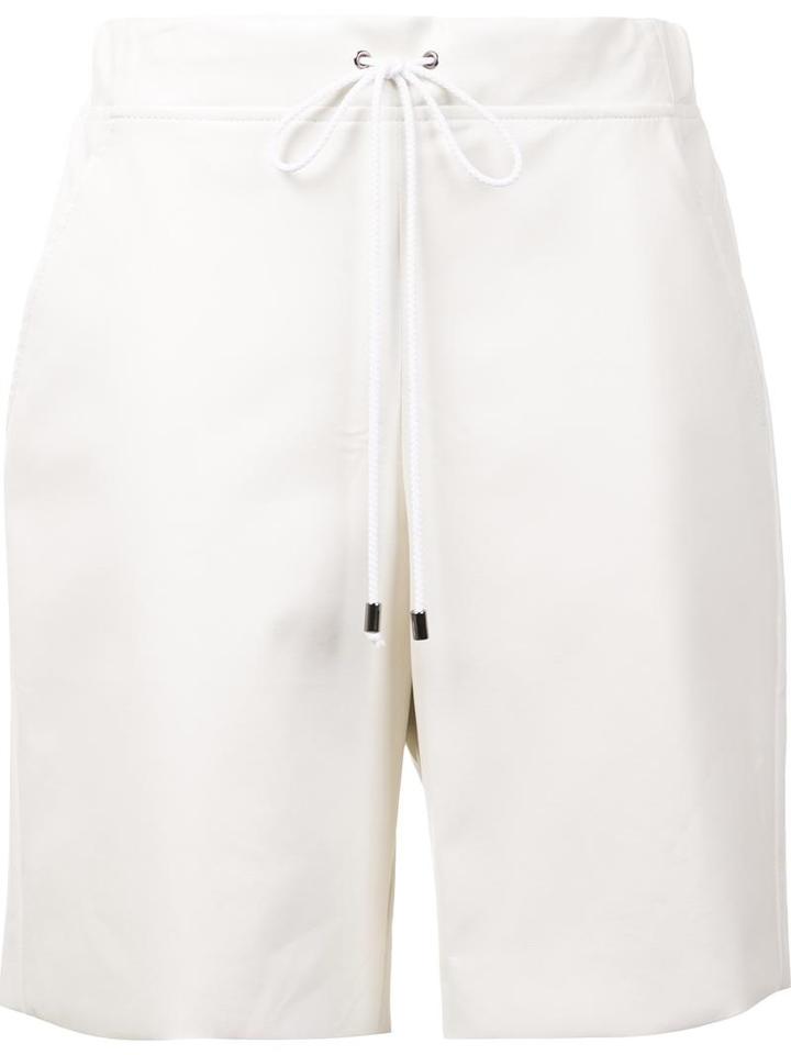 Giamba Lace Up Shorts, Women's, Size: 38, White, Polyester/polyurethane