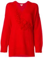 Delpozo V-neck Jumper - Red
