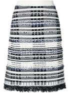 Thom Browne Navy Tweed Skirt - Black
