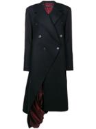 Y / Project Exposed Lining Asymmetric Coat - Blue