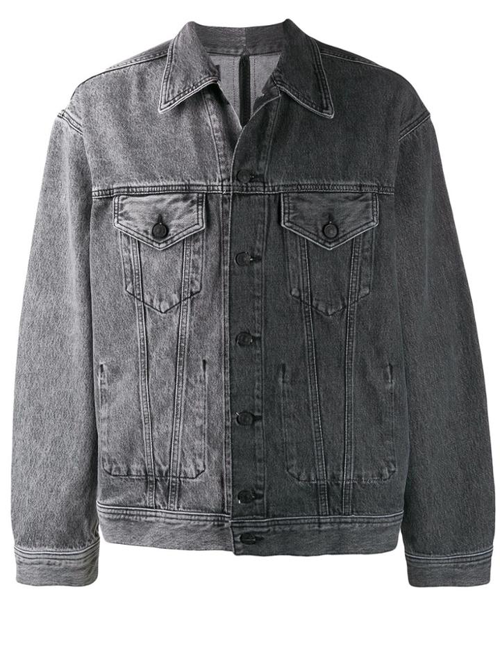 Diesel Colour Blocked Denim Jacket - Black