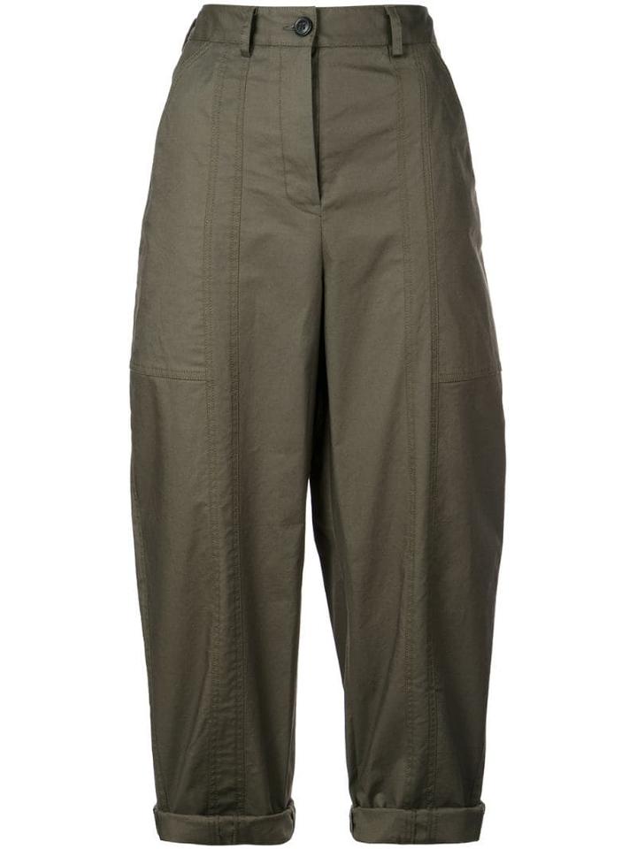 Jason Wu High-waist Cropped Trousers - Green