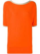Michael Michael Kors - Metallic-trimmed Sweater - Women - Cotton - S, Yellow/orange, Cotton