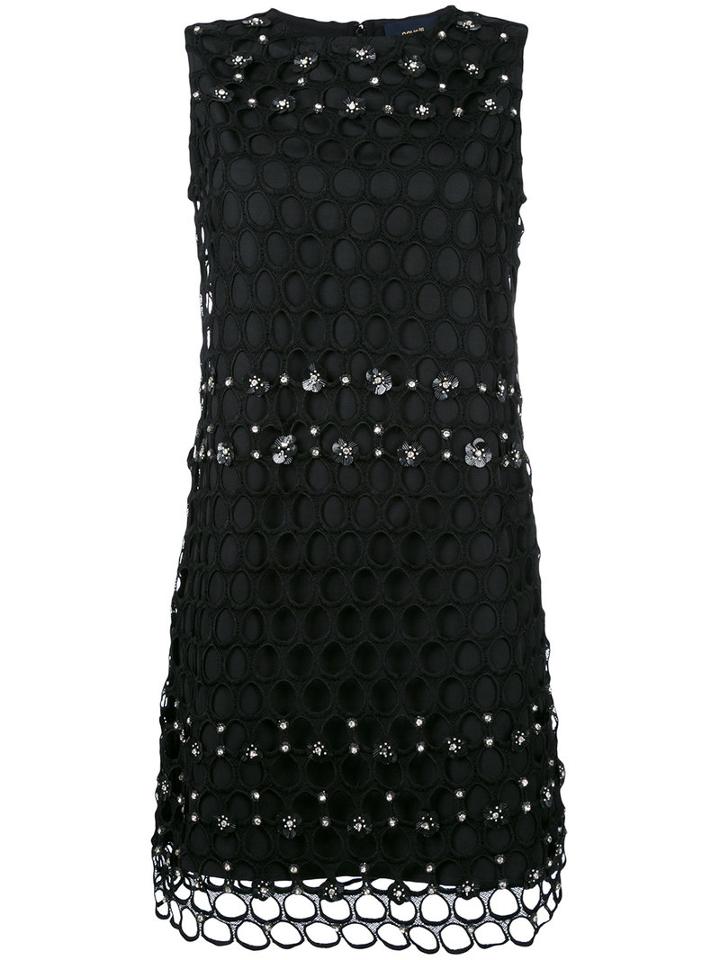 Cavalli Class Net Detail Dress, Women's, Size: 42, Black, Polyester