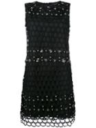 Cavalli Class Net Detail Dress, Women's, Size: 42, Black, Polyester