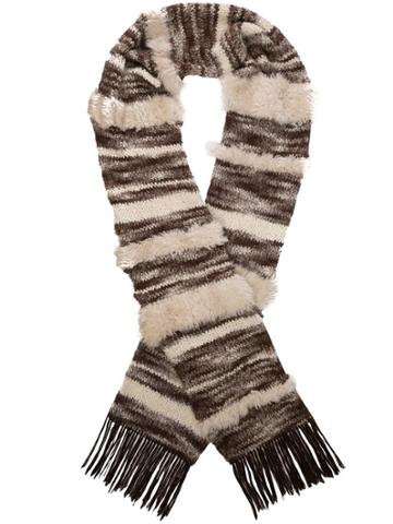 Joshua Millard Textured Scarf - Brown