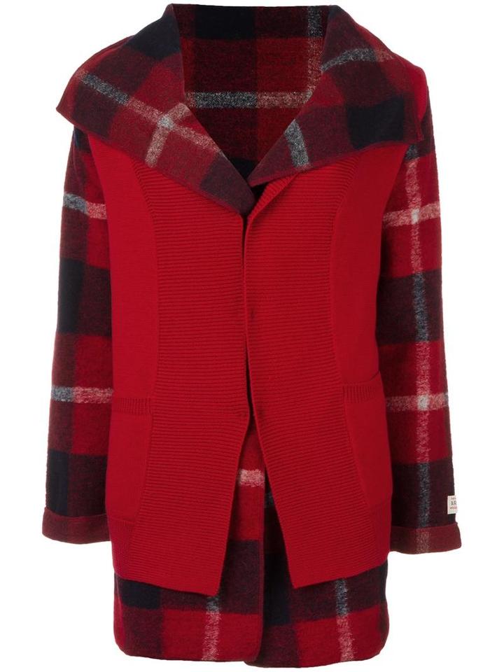 Woolrich Checked Coat, Women's, Size: Xs, Red, Acrylic/polyester/wool
