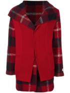 Woolrich Checked Coat, Women's, Size: Xs, Red, Acrylic/polyester/wool