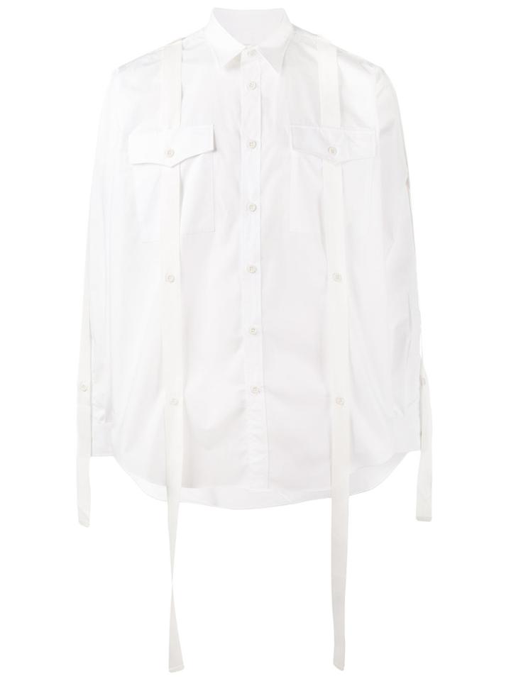John Lawrence Sullivan Strap Long Sleeve Shirt - White
