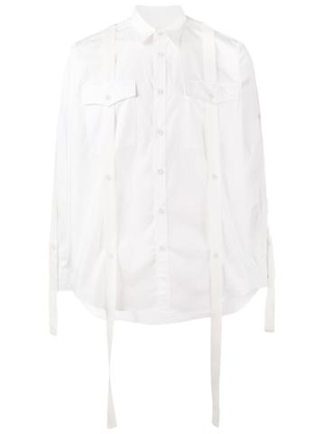 John Lawrence Sullivan Strap Long Sleeve Shirt - White