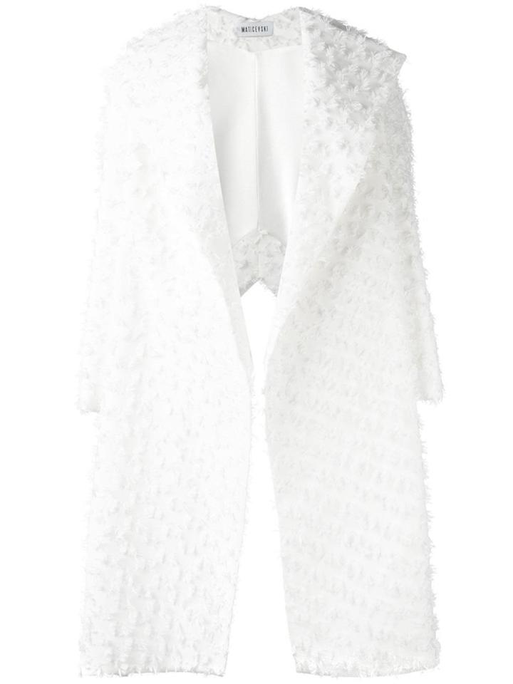 Maticevski Oversized Lapel Textured Coat - White