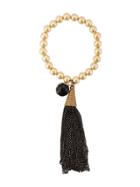 Lord And Lord Designs Tassel Detail Beaded Bracelet - Silver