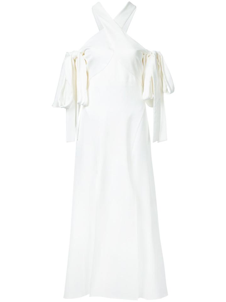 Ellery Sly Cold-shoulder Halterneck Dress - White