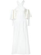 Ellery Sly Cold-shoulder Halterneck Dress - White