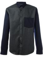 Ami Alexandre Mattiussi Pocket Shirt, Men's, Size: 40, Grey, Wool