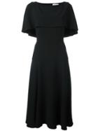 Osman Flared Mid Dress, Women's, Size: 10, Black, Viscose/acetate