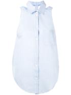 Nanushka Striped Sleeveless Shirt - White