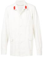 Undercover Oversized Denim Jacket With Printed Collar - White