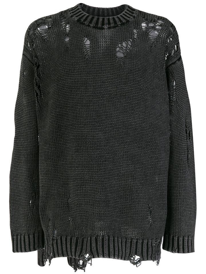 R13 Distressed Jumper - Grey