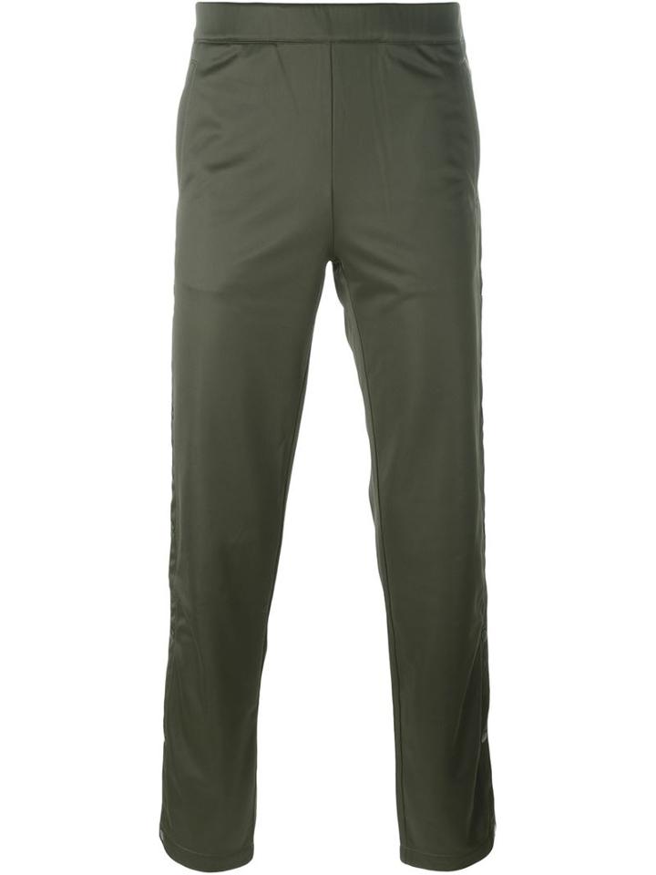 Han Kj0benhavn Snap Button Track Pants, Men's, Size: 32, Green, Polyester