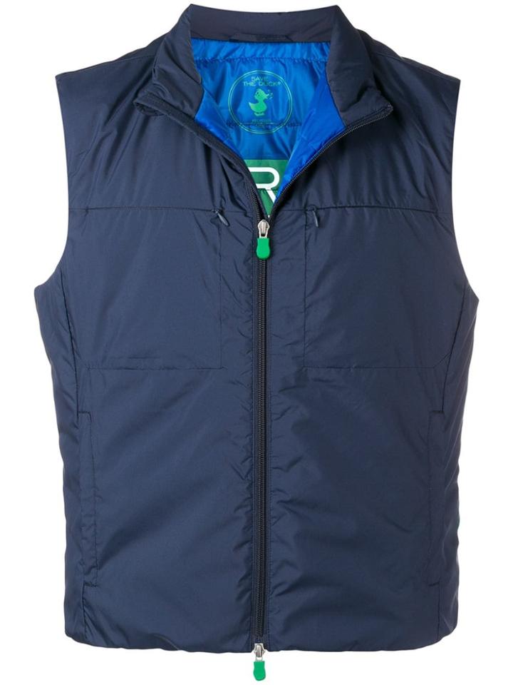 Save The Duck Short Padded Waistcoat - Blue