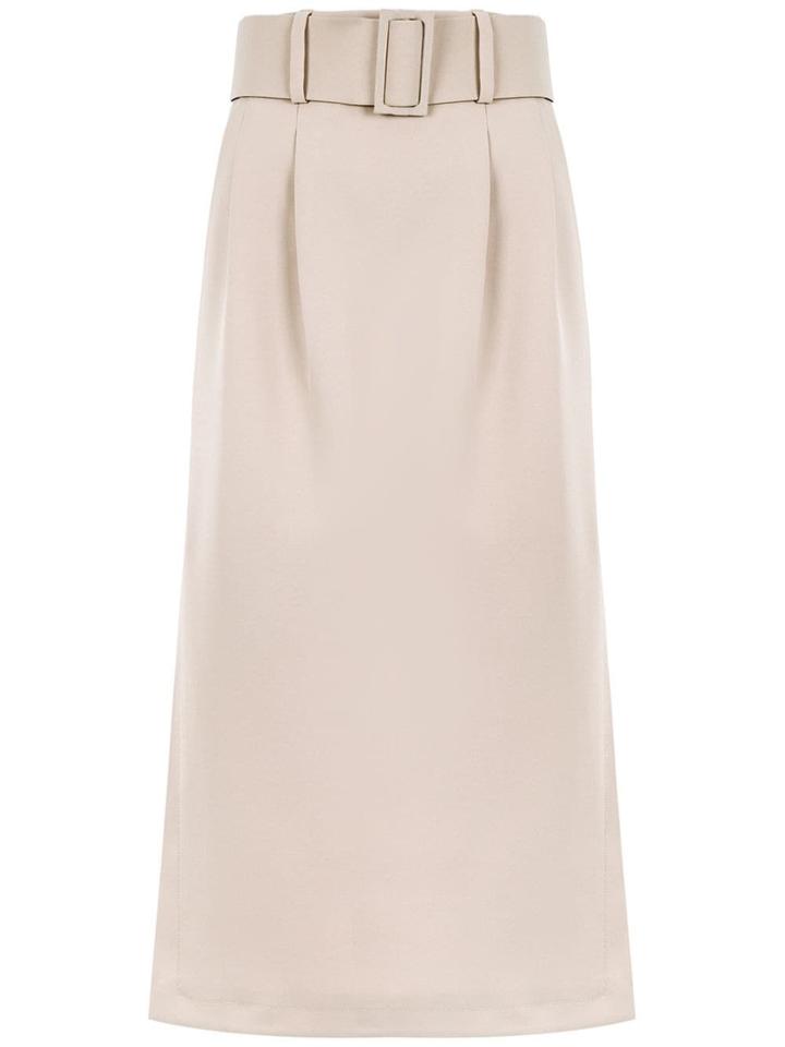 Egrey Belted Midi Skirt - Nude & Neutrals