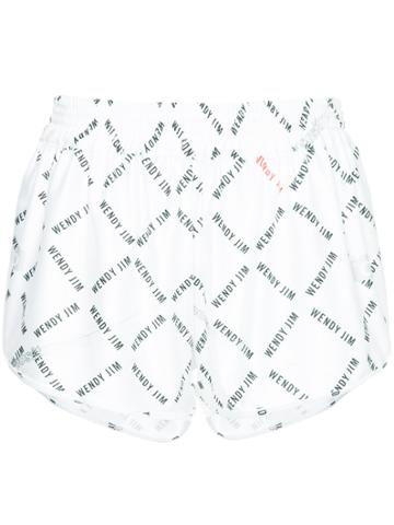 Wendy Jim Logo Print Shorts - White