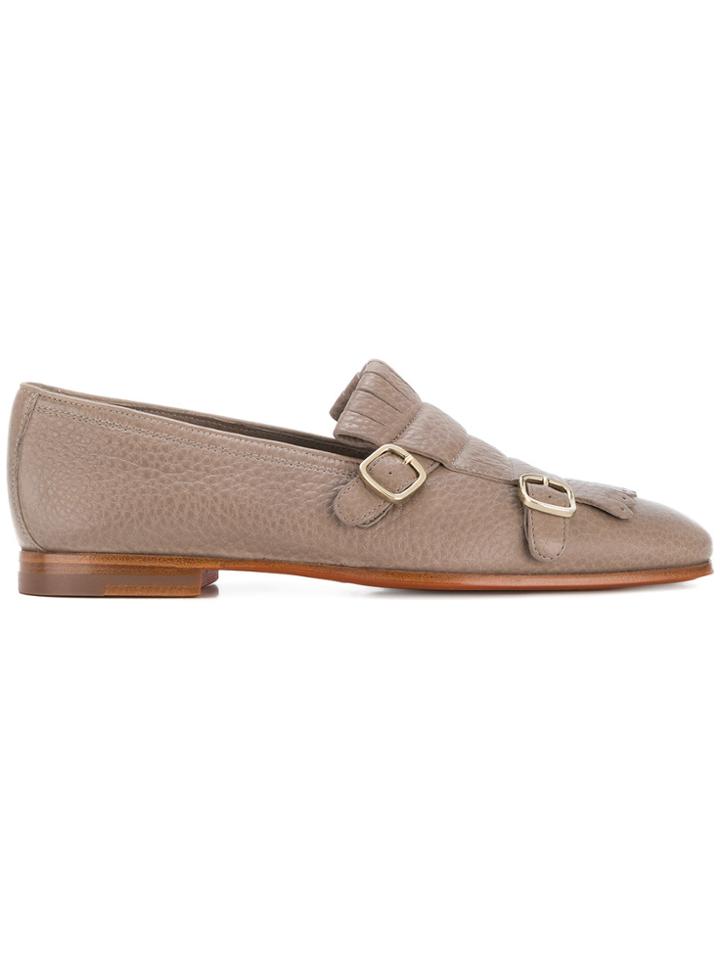 Santoni Double-buckle Loafers - Grey