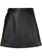 Loveless Leather A-line Skirt - Black