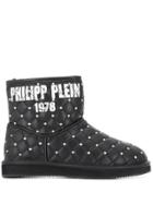 Philipp Plein Studded Flat Boots - Black