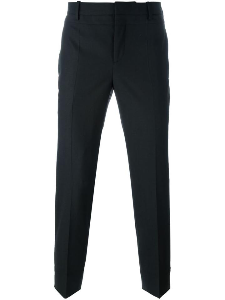 Neil Barrett Cropped Tailored Trousers, Men's, Size: 46, Black, Cotton/polyester/virgin Wool