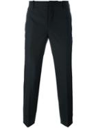 Neil Barrett Cropped Tailored Trousers, Men's, Size: 46, Black, Cotton/polyester/virgin Wool