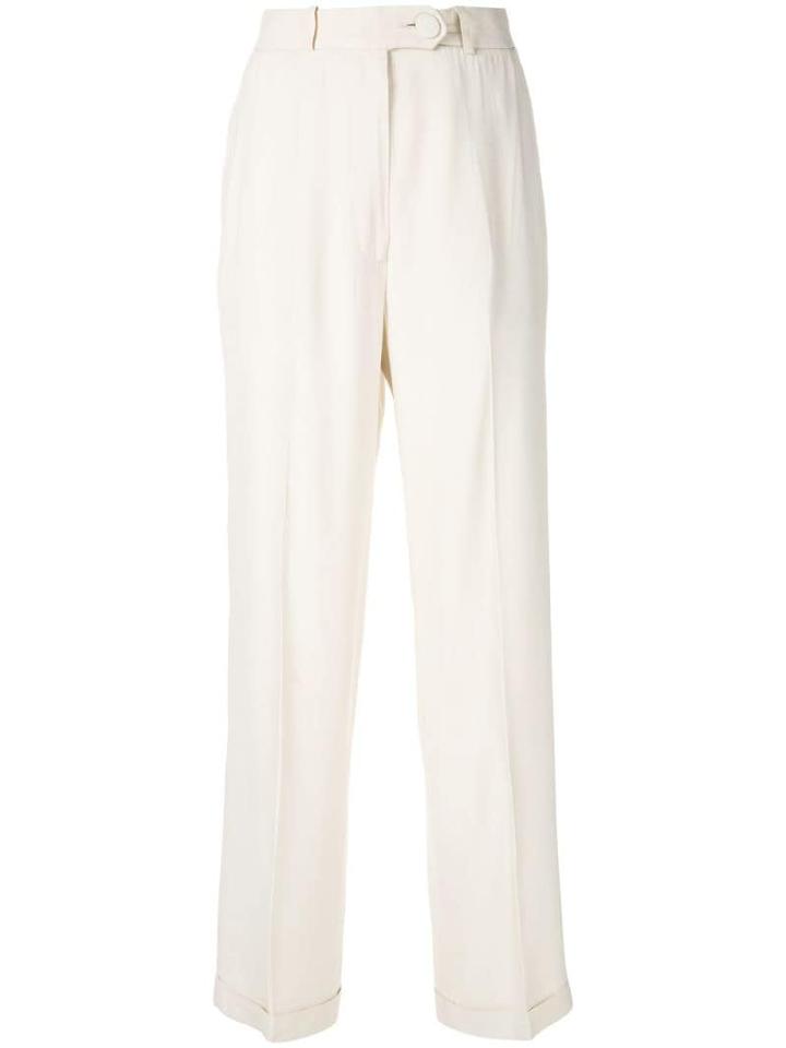 Moschino Pre-owned High Rise Cropped Trousers - Neutrals