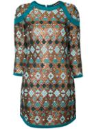 Haney Sequin Mini Dress, Women's, Size: 6, Grey, Acrylic/polyester/wool