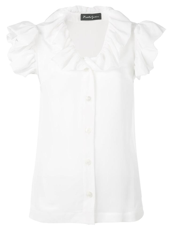 Rossella Jardini - Frill Collar Blouse - Women - Silk - 40, White, Silk