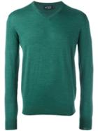 Hackett V-neck Jumper, Men's, Size: Xl, Green, Merino